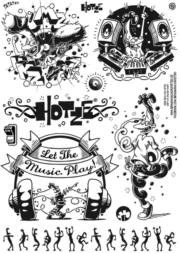 Hotze Klebetattoos schwarz