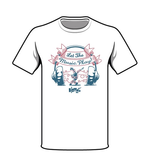 Let The Music Play! T-Shirt weiß