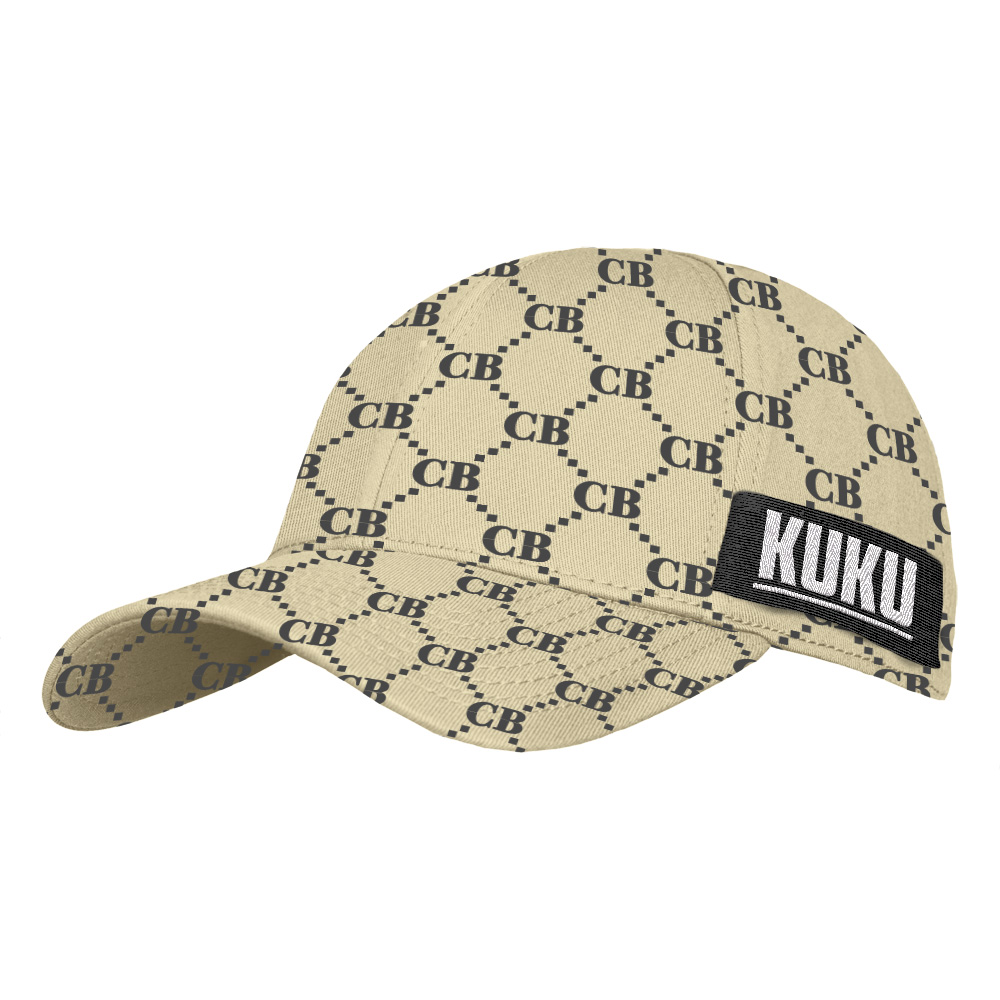 Pattern Cap One Size Fits All beige - schwarz