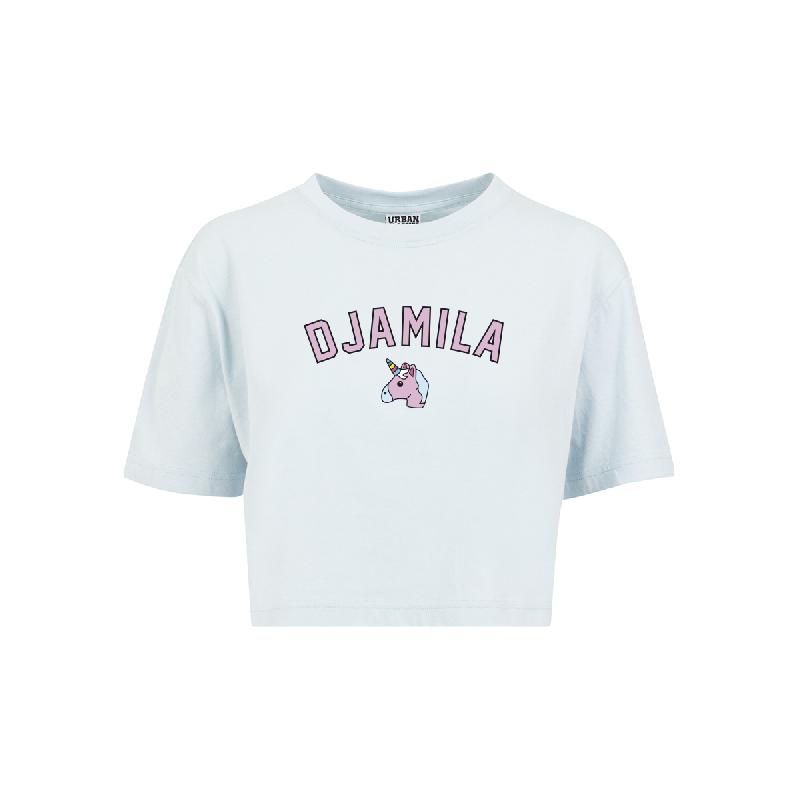 Unicorn Crop Top Girlie Turquoise