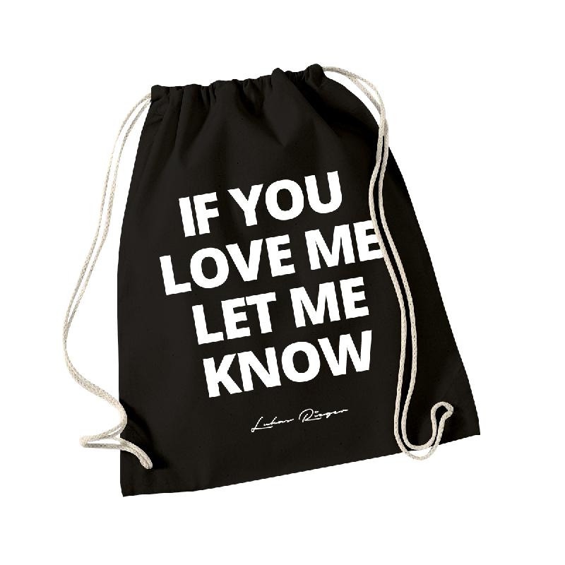 If You Love Me Gymbag Schwarz