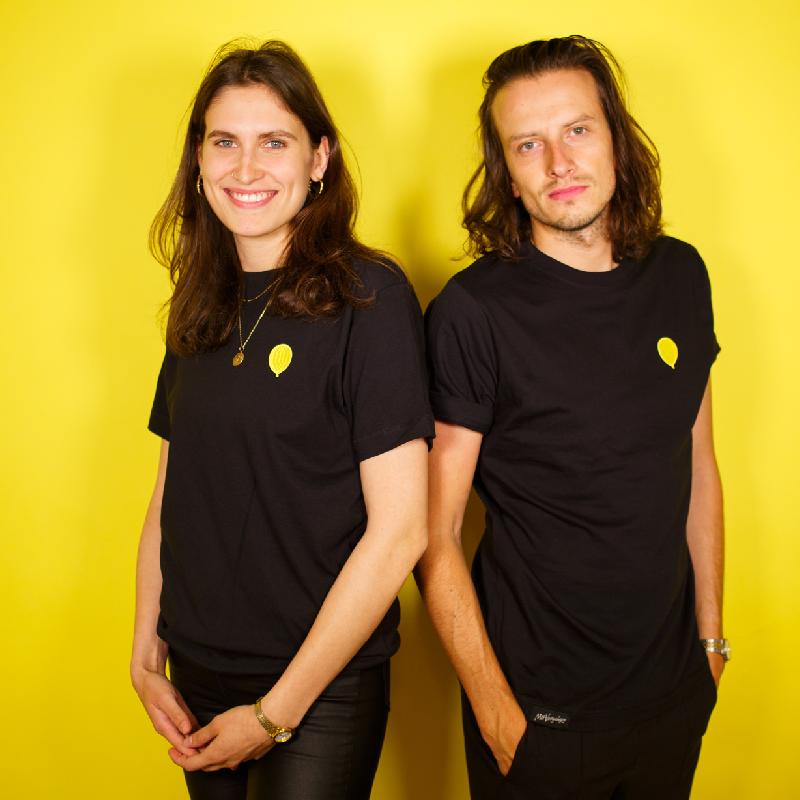 Mit Vergnügen Ballon T-Shirt Schwarz