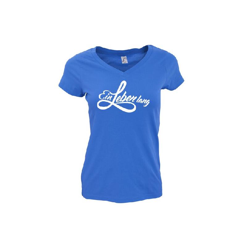 Ein Leben lang Damen T-Shirt Girlie Blue