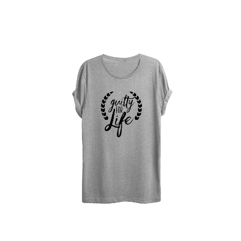 Guilty For Life T-Shirt T-Shirt Grau
